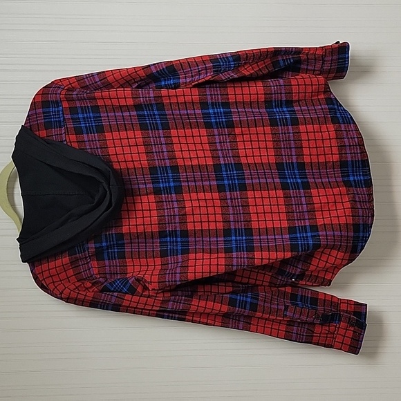 Edgar and Ash new with tags long sleeve men's medium flannel w/ hood - Picture 3 of 5